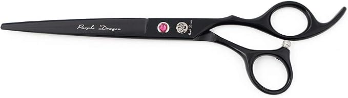 Purple Dragon 7.0 inch Rhinestone Decoration 3PCS Pet Grooming Scissors Dog Hair Cutting & Thinning Shears Set