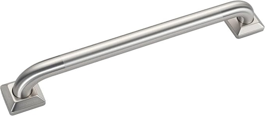 joyrain 500lb Capacity Stainless Steel Grab Bar - Heavy Duty Bathroom Safety Rail for Elderly, Anti-Slip Shower Handle, ADA Compliant (Peened, 16 inch)