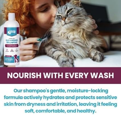 Groomer’s Goop Glossy Coat Cleansing Pet Shampoo - Deep Cleansing Formula Enhances Shine & Luster in Dog & Cat Coats, Moisturizes Skin, Rich Lather - 16 oz Bottle