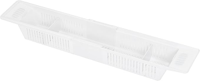 Bathtub Tray, Bath Toy Organizer Storage Basket, Expandable Bathtub for Shampoo Shower Gel in The Bathroom