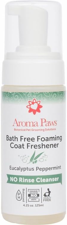 Bath Free Foaming Cleanser for Dogs - No Rinse Deodorizing Foam - Waterless Bath - Clean in Between Baths, Ingredients, 4.25 oz.