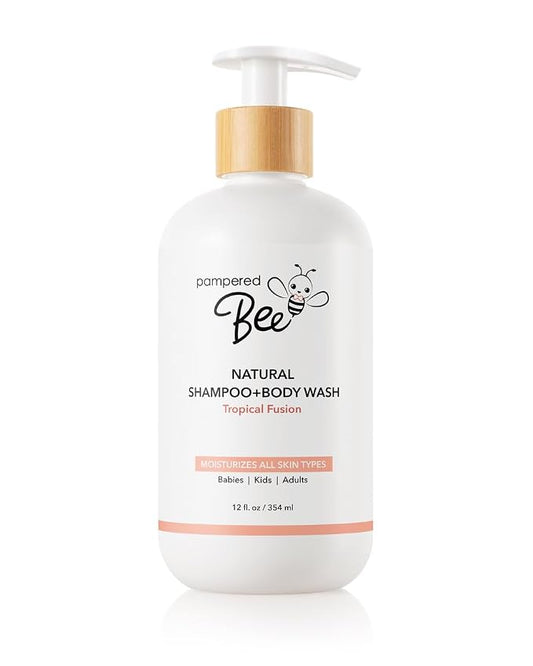 Shampoo & Body Wash (Tropical Fusion), 2-in-1 Natural Formula for Newborns, Toddlers and Kids, 12 oz