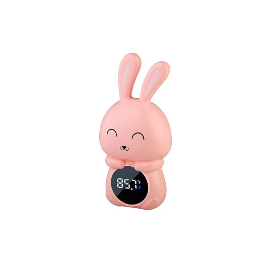 Baby Water Temperature Thermometer, Digital Thermometer with Easy to Read Screen, Suitable for Adults Babies Children & Toddlers, Cute Bath for Bathtub(Bunny Pink)