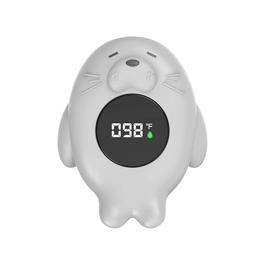 Baby Bath Thermometer Safety, Waterproof Bath Thermometer with Temperature Warning and Auto ON/Off