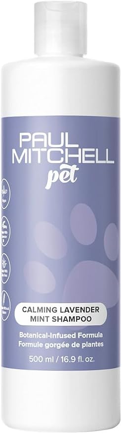 Paul Mitchell Pet Calming Lavender Mint Shampoo, Botanical-Infused Dog Shampoo, 16.9 fl oz