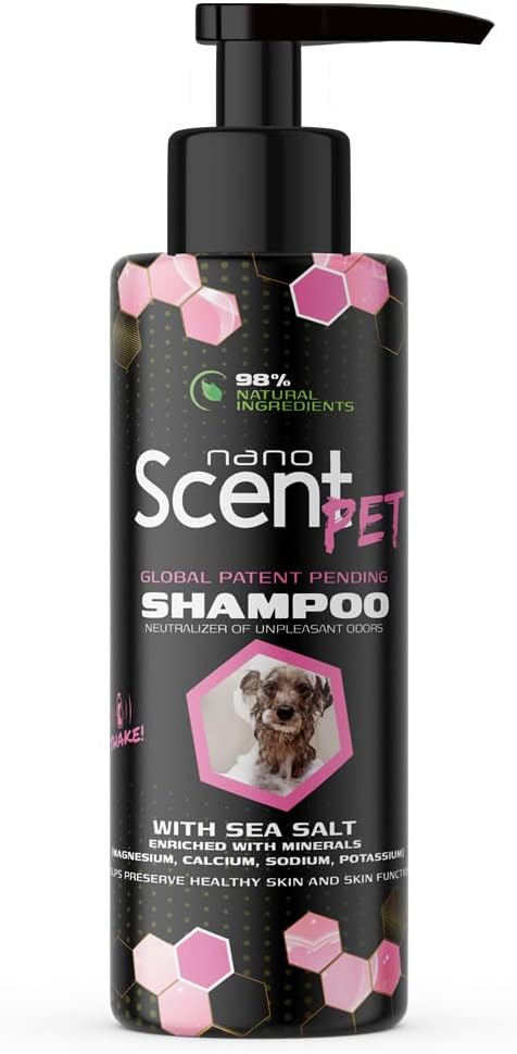 Pet Shampoo for Dogs & Cats, Deep Cleansing Coat Care & Lasting Freshness | Baby Powder scent, nanoSCENT Technology, 98% natural ingredients, quick-rinse formula for softer, healthier-looking coats