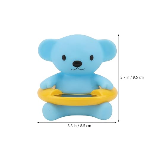 SUPVOX Bear Shaped Bath Thermometer for Babies, Lovely Water Temperature Gauge, Sky-Blue Shower Water Thermometer, Safe Bathing Temperature Tester for Bathtub