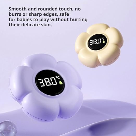Baby Bath Thermometer – Floating Flower-Shaped Water Thermometer with 3-Color LED, Digital Display, IPX7 Waterproof, for Infant Toddler Bath Pool, Baby Shower Toy Gift