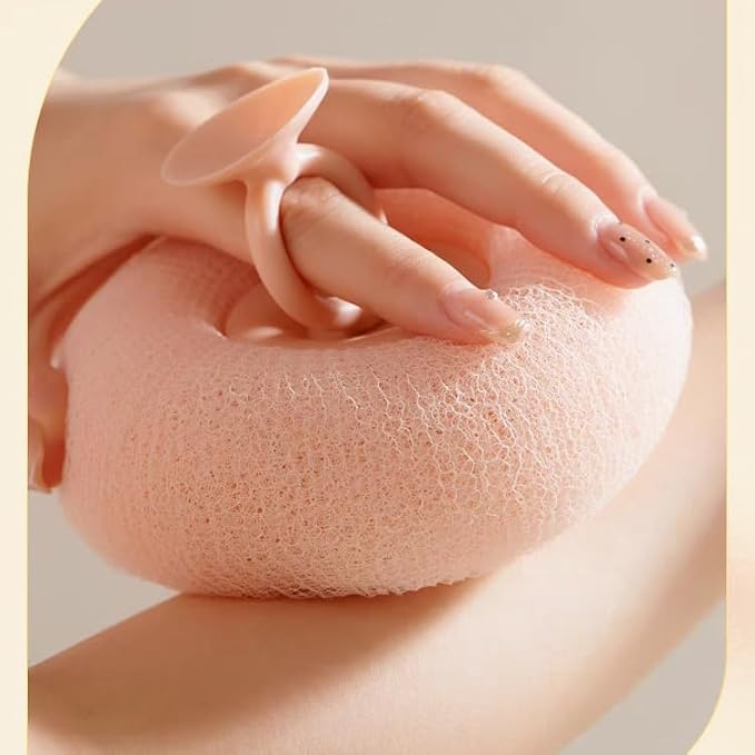 Super Soft Sunflower Suction Cup Bath Ball, 2026 Upgraded 2-in-1 Sunflower Bath Ball Exfoliating Bath Sponge Cleaning Brush, Mesh Shower Body Sponge Accessories for Women, Men Shower (2 Color)