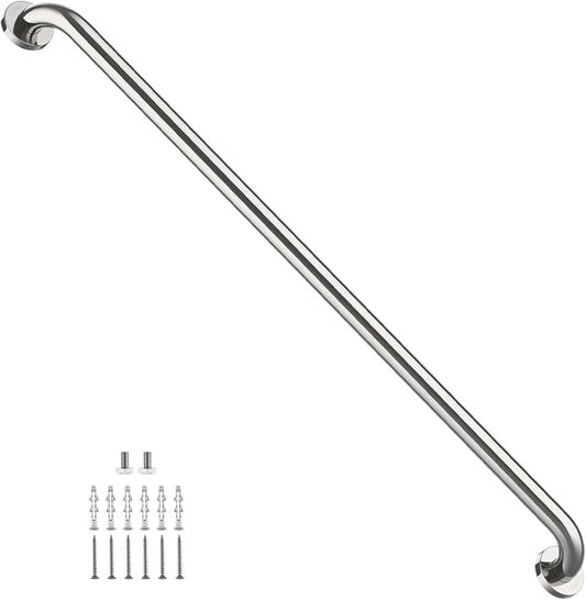 42 Inch Stainless Steel Shower Grab Bar, ZUEXT Chrome Shower Handle, Bathroom Balance Bar, Safety Hand Rail Support Bar for Handicap Elderly Injury, Senior Assist Bath Tub Wall Concealed Mount Handle
