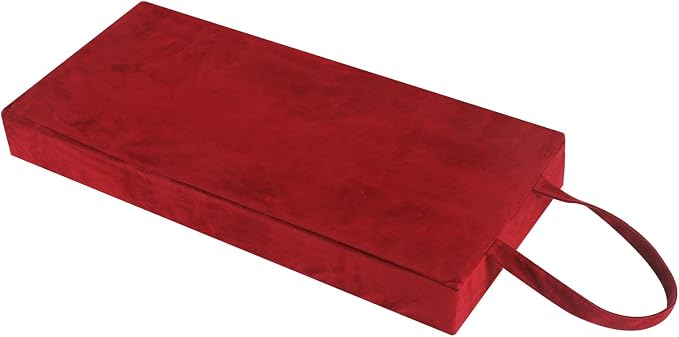 Colingmill Personal Prayer Kneeler Pad 18 3/4 Inch Christian Kneeling Pillow Microfiber and High Density Foam Personal Religious Prayer Kneeler Pad Pillow Bench for Kneeling Christian Gift(Burgundy)