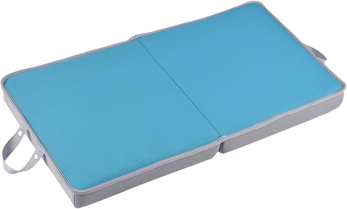 Folding Extra Thick Foam Garden Kneeling Pad, 4.5cm Memory Foam Lightweight & Portable with Handles for Gardening Yoga Bath Kneeler Pad Seat Cushion Indoor & Outdoor Support for Men Women (Sky Blue)