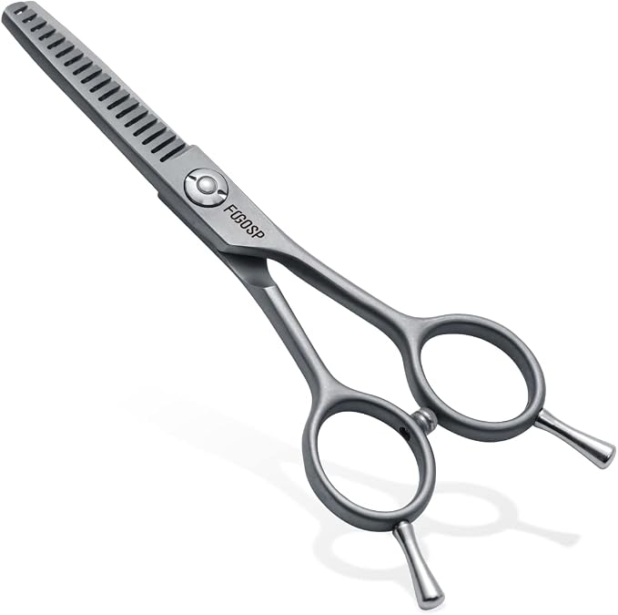 4.5" Thinning Shears for Dogs Grooming Face with Safety Round Tip for Small Dogs Face Paw Ears Trimmer Professional Small Cat Grooming Scissors (4.5" Blender, Gray)