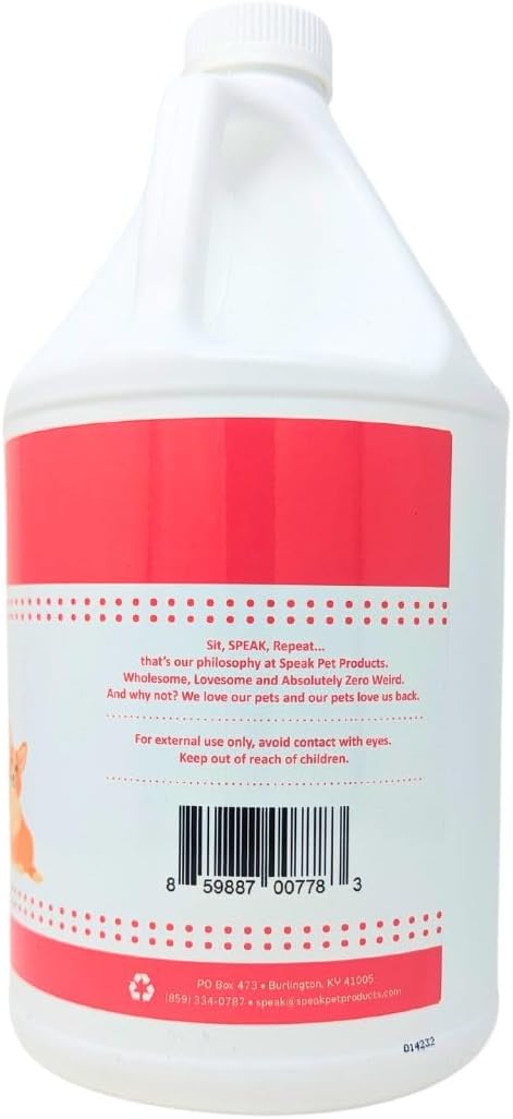 Speak Pet Products Natural Shine Enhancing Grapefruit Citrus Dog Leave-in Conditioning Spray, 1 Gallon