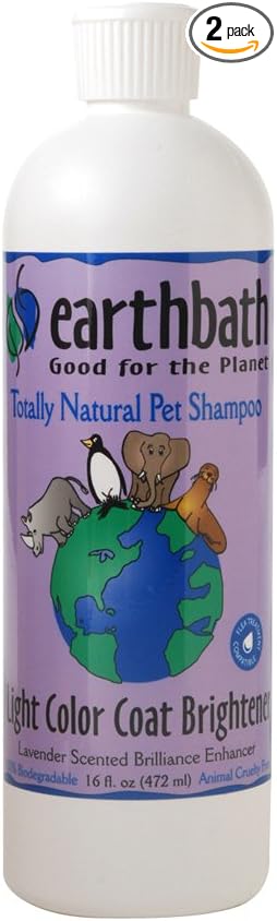 earthbath, Lavender Dog Shampoo - Coat Brightening Shampoo for Dogs, Deodorizing Dog Wash, Made in USA, Shampoo for Smelly Dogs, Cruelty Free Pet Shampoos - 16 Oz (2 Pack)