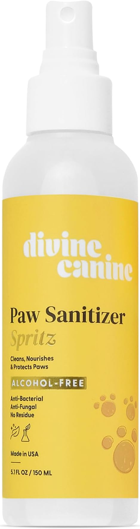 Dog Paw Cleaner - 5.1 Fl Oz of Alcohol Free Paw Cleansing Spray - Made with Aloe, Copaiba Oil, and Lemongrass Oil to Nourish and Clean Paws - Made in The USA