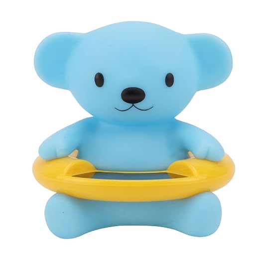 SUPVOX Bear Shaped Bath Thermometer for Babies, Lovely Water Temperature Gauge, Sky-Blue Shower Water Thermometer, Safe Bathing Temperature Tester for Bathtub