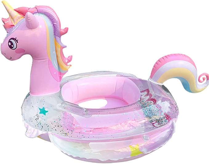 AIYUENCICI Baby Swimming Float, Inflatable Floatie Raft with Handle, Children Waist Float Ring Kids Water Pool Beach Party Toys, Toddler Swim Ring 8-48 Months
