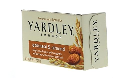 Yardley London Oatmeal and Almond Naturally Moisturizing Bath Bar, 4.0 oz. (Pack of 3)