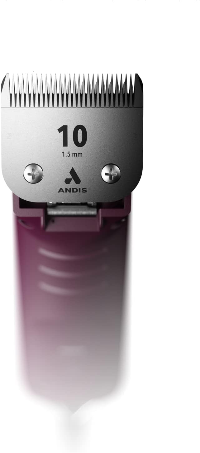 Andis Professional UltraEdge Super 2-Speed Detachable Blade Dog/Pet Clipper, Rotary Motor with Shatter-Proof Housing, Runs Calm & Silent, 14-feet Cord, for All Dog Coats & Breeds, 120 Volts, Burgundy