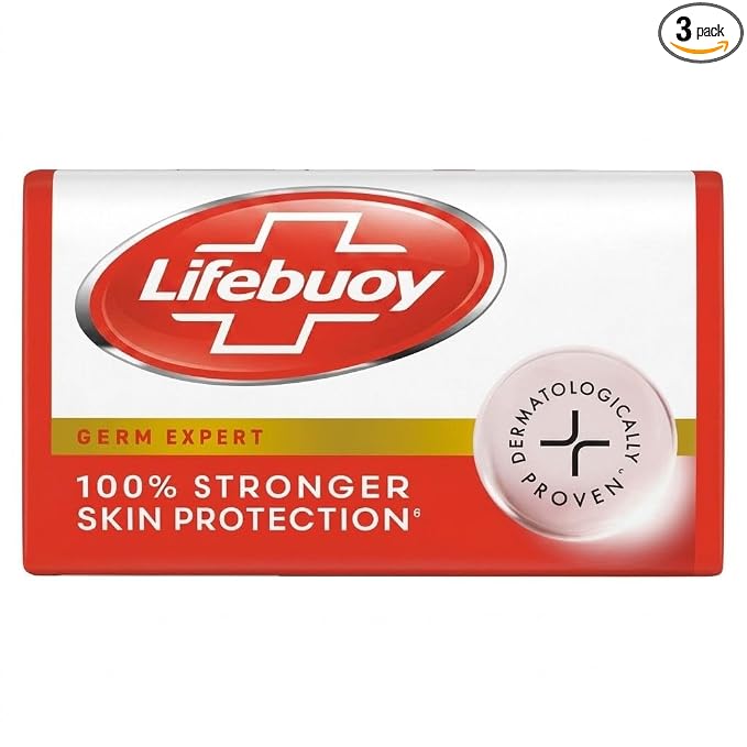 Lifebuoy Bath Soap Bar | Deep Cleansing and Refreshing Body Soap | 125g (4.40 Oz) Pack of 3