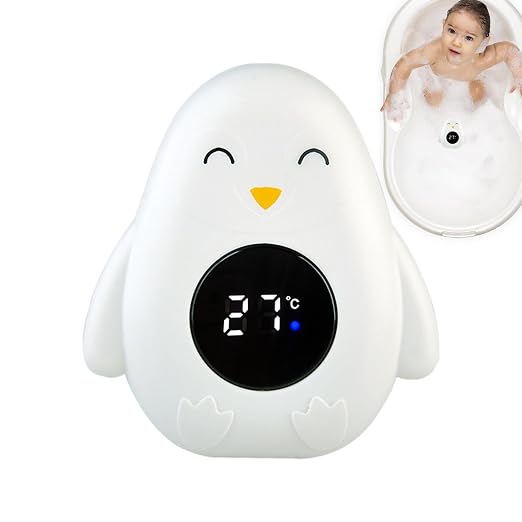 Baby Bath Thermometer - Digital Water Temperature Meter, Floating LED Display, Accurate Measurement Tool, Safety Bath Accessory | Ideal for Baby Girls Kids Toddler Children, Bathroom Home Use