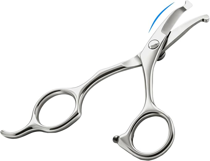 5 inch Curved Dog Grooming Scissors,5" Curved Pet Grooming Scissors with round tips for pets face and paw grooming