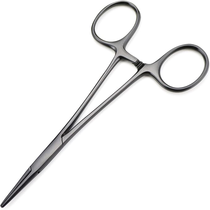 7.0-Inch Dog Grooming Scissors Set Pet Grooming Kit Fishbone Teeth Thinning Shears with Forceps Hairdressing Hair Styling Tool 5 Piece (Black)