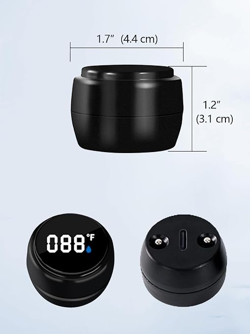 2 Pack Digital Bath Thermometer for Bathtub, Rechargeable Waterproof Floating Water Thermometer for Ice Bath, Pool
