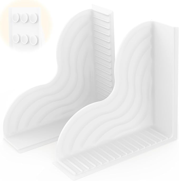 Antner 2 Pack All-Silicone Shower Splash Guard with Strong Suction Cups | Large, No-Adhesive, Reusable Splash Guard for Bathtub, Corner Shower Water Guards to Keep Water in Shower or Bath, White