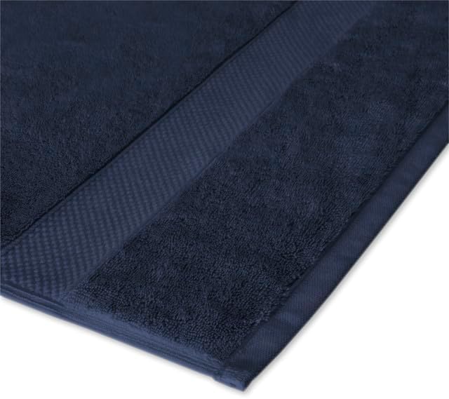 Maisonette Loft Egyptian Cotton Turkish Hand Towels - Soft, Absorbent Washcloths for Face - Ideal Quick Dry Small Towel Wash Cloth Set for Bathroom - (13" x 13", 6 Pack) - Navy Blue