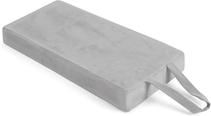 Colingmill Personal Prayer Kneeler Pad 18 3/4 Inch Christian Kneeling Pillow Microfiber and High Density Foam Personal Religious Prayer Kneeler Pad Pillow Bench for Kneeling Christian Gift (Grey)