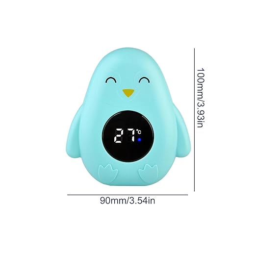 Bathtub Temp Gauge – LCD Floating Water Thermometer, Water Floating Digital Bath Temperature Meter | Accurate Measurement Safety Cartoon Penguin Shape Temperature Tester for Kids Boys Girls