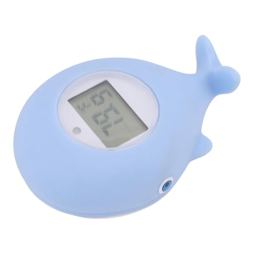 Digital Bath Thermometer for Baby, Whale Design Floating Water Thermometer with Visual Alert for Infant and Toddler Bathtub Safety