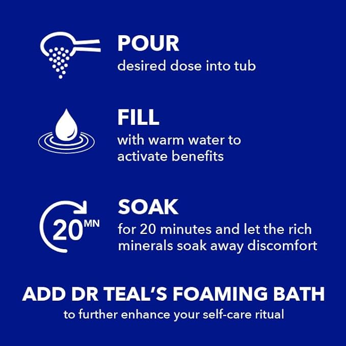 Dr Teal's Pure Epsom Salt, Relax & Relief with Eucalyptus and Spearmint, 3 lb (Pack of 4)