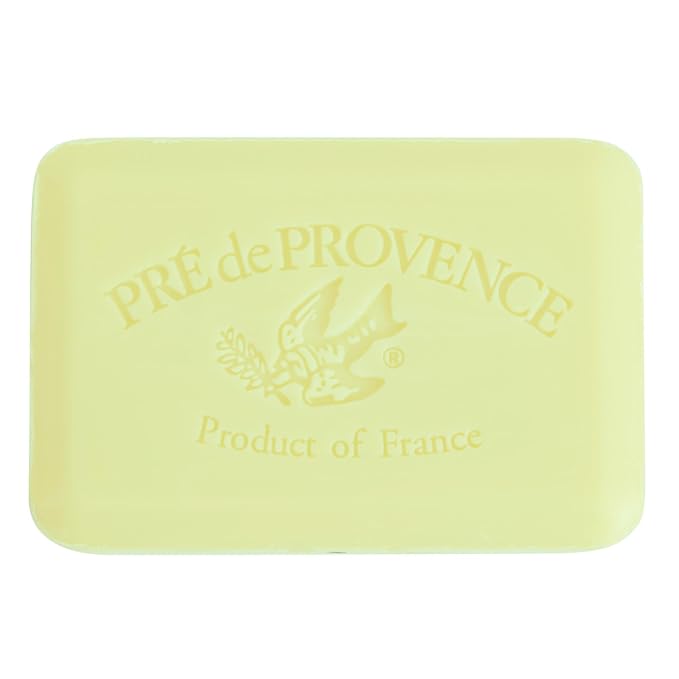 Pre de Provence Artisanal Soap Bar, Enriched with Organic Shea Butter, Natural French Skincare, Quad Milled for Rich Smooth Lather, 8.8 Ounce, Linden