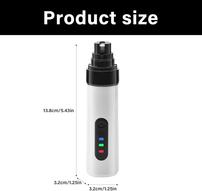 Silent Groom Pro Nail Grinder with 3-Level Battery Indicator – Ultra-Quiet (<40dB) Electric Pet Nail Trimmer for Small & Large Dogs | 2-Speed (6050-7700RPM) & Quick Sensor |USB Rechargeable