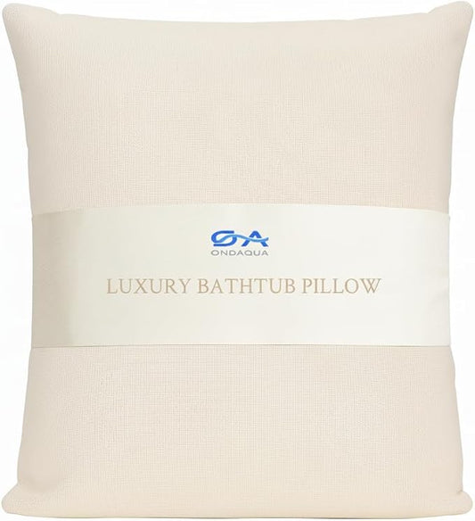 Luxury Bathtub Pillow, Skin-Friendly Cushion for Back, Neck & Head Support, Non-Slip, Adjustable Thickness Fits All Tub, Washable & Quick-Drying - Gift for Christmas Birthday Mother’s Day