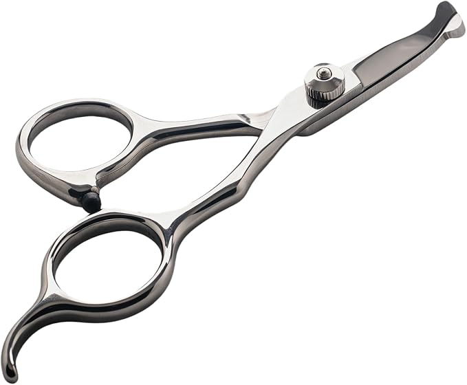 5 inch Curved Dog Grooming Scissors,5" Curved Pet Grooming Scissors with round tips for pets face and paw grooming