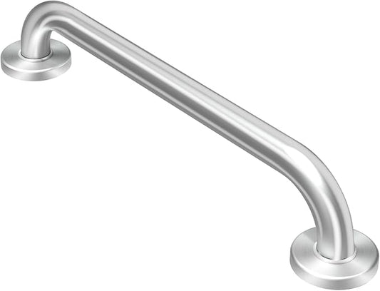 ROTHLEY 18 Inch Grab Bar for Bathtubs and Showers: Stainless Steel Shower Grab Bar Wall Mounted Shower Handle with Concealed Screws Anti Slip Saft Handle for Elderly Seniors (Brushed Nickle)