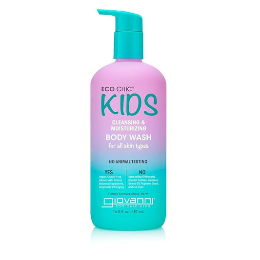 GIOVANNI Eco Chic Kids Cleansing & Moisturizing Body Wash, Soap, 16.5 Fl Oz