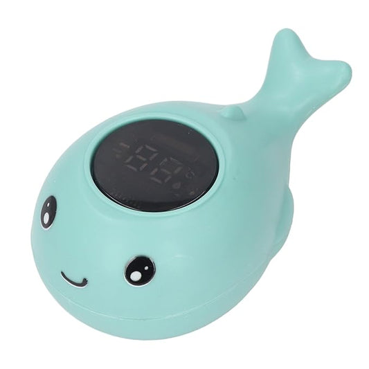 Bath Thermometer Floating Toy with 3 Color Temperature Indicator for Infant Bathing, Instant Reading Safety Alert, Whale Shape Water Temperature Thermometer