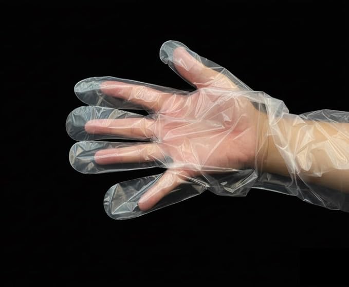 50Pcs Waterproof Arm Cast Cover for Shower Bath (Built-in Elastic Band) Disposable Long Gloves Plastic Full Arm 35.5 inch Field Dressing Cow Palpation Garden Operations Pet Cleaning Food Prep