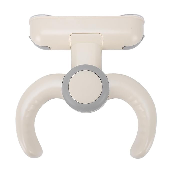 Fafeicy Baby Bath Stand Foldable Wall Mounted Shower Rack, Reinforced Plastic Adjustable Anti Slip Bath Seat 43x34cm for Toddler Bathing At Home or Travel (Gray White)