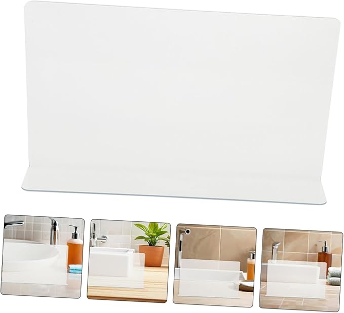 OSALADI 2pcs Shower Corner Water Guards for Bathtub Splash Protection Bathroom Backsplash Vanity Shield with Smooth Surface Splash Barrier for Dry Safe Bathroom Environment