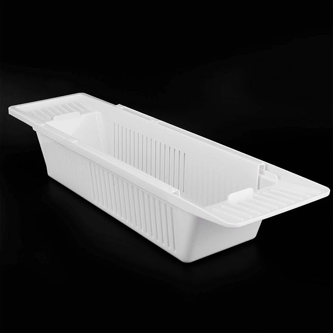 Bathtub Storage Tray Adjustable, Retractable Multifunction Bath Organizer for Bathroom Tub PP Anti Rust 22.4 x 5.7 x 3.9 in Expands to 35.4 in 1 Pack