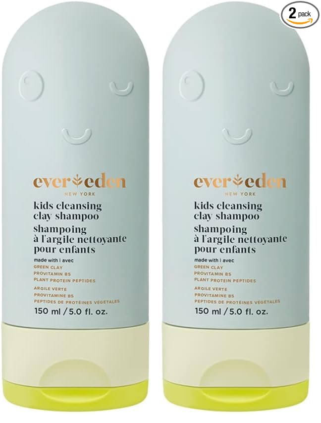 Evereden After Swim & Sports Kids Shampoo: With Cleansing Clay | Detoxifies Hair & Scalp from Chlorine, Dirt, and Sweat | Clean & Vegan Kid Shampoo for Daily Use and Any Hair Type (Pack of 2)