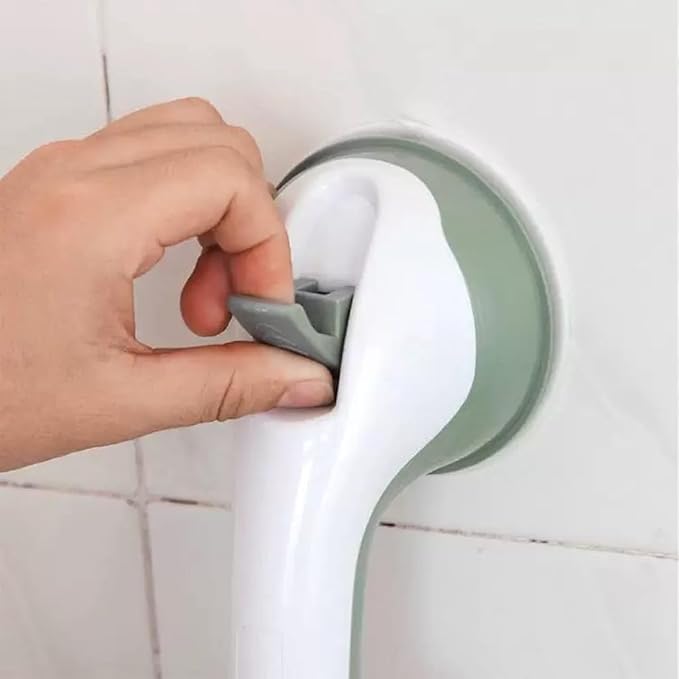 2Pcs Suction Grab Bars for Shower, Safety Handle Support for Bathroom (2, Black, 12in)