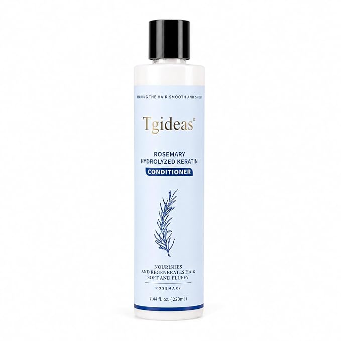 Tgideas Rosemary Hair Conditioner for Women and Men - Natural Hydrolyzed Keratin Infused Detangling & Hydrating Conditioner to Increase Manageability, 7.4 fl.oz