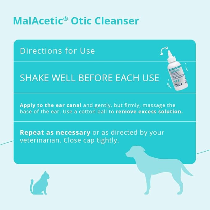 MalAcetic Otic Cleanser for Dogs and Cats, 4 oz